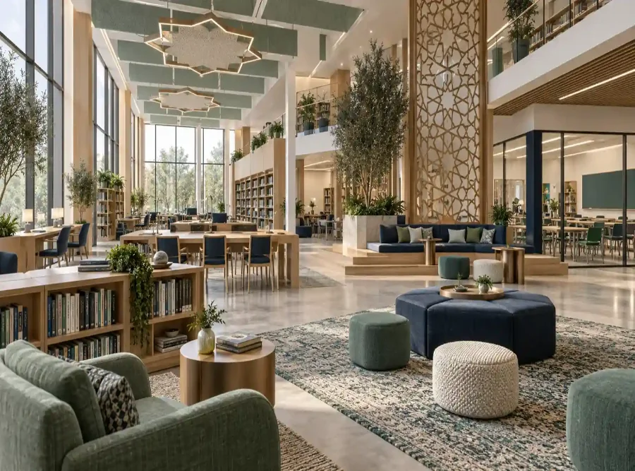 A contemporary library and learning commons envisioned for the RAF community